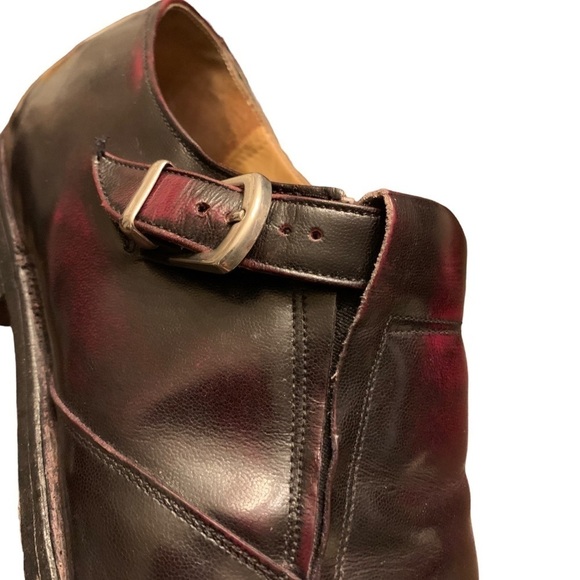 Johnston & Murphy Aristocrat Mens Burgundy Oxfords Size 9.5 with Side Buckle main image 6